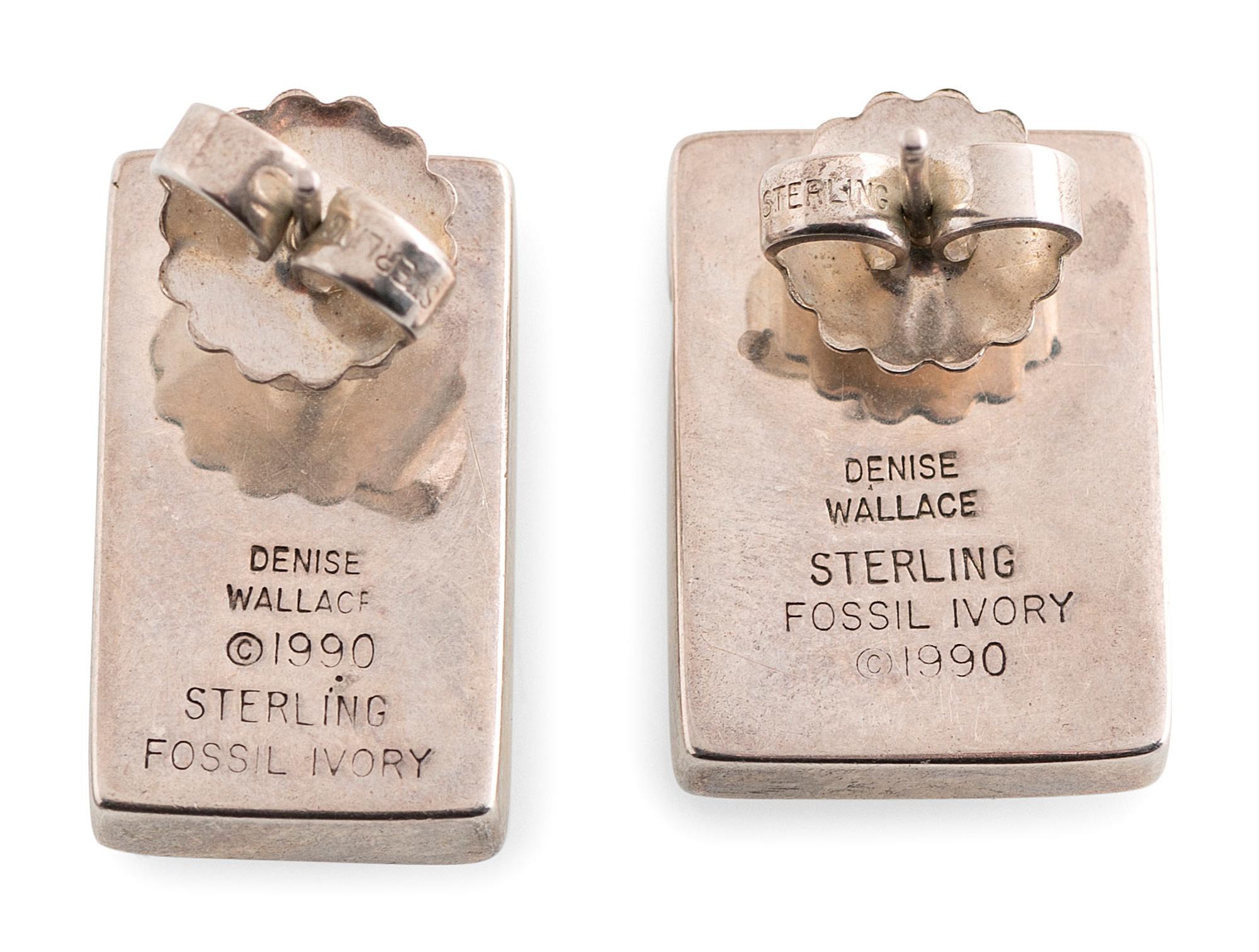 Sterling Silver Post Earrings, with Carved Faces
