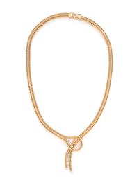 YELLOW GOLD AND DIAMOND NECKLACE AND CLIP EARRINGS