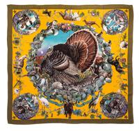 An Hermes 125cm Silk Cashmere Scarf, 56" x 56".