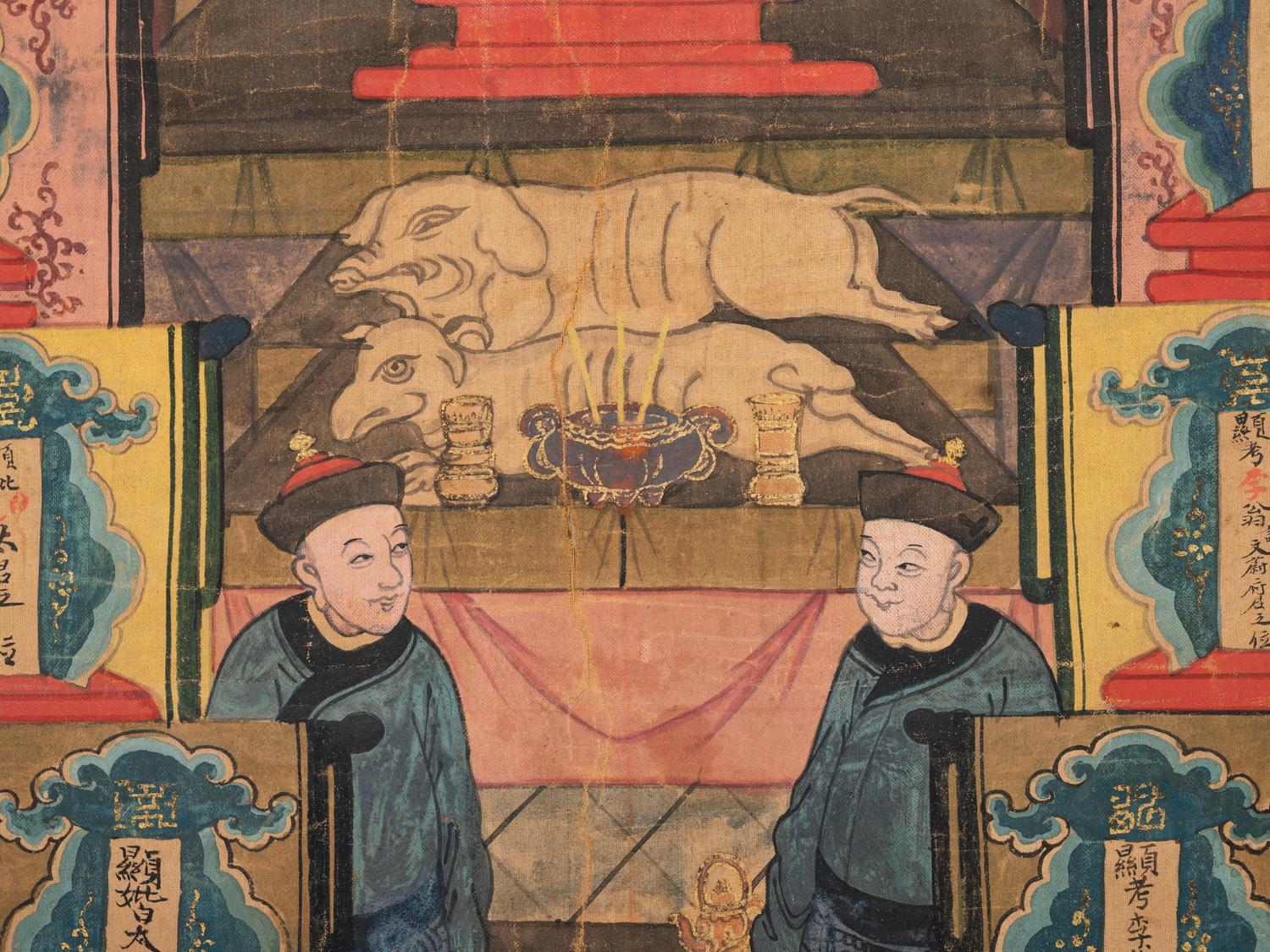 Three Chinese Ancestor Paintings