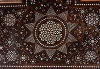 A Moroccan Bone Inlaid Walnut Desk and Chair