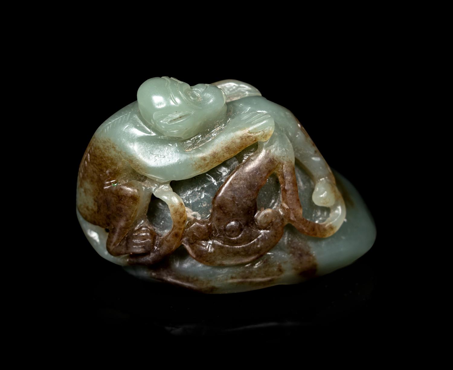 Two Chinese Carved Hardstone Figures of Animals