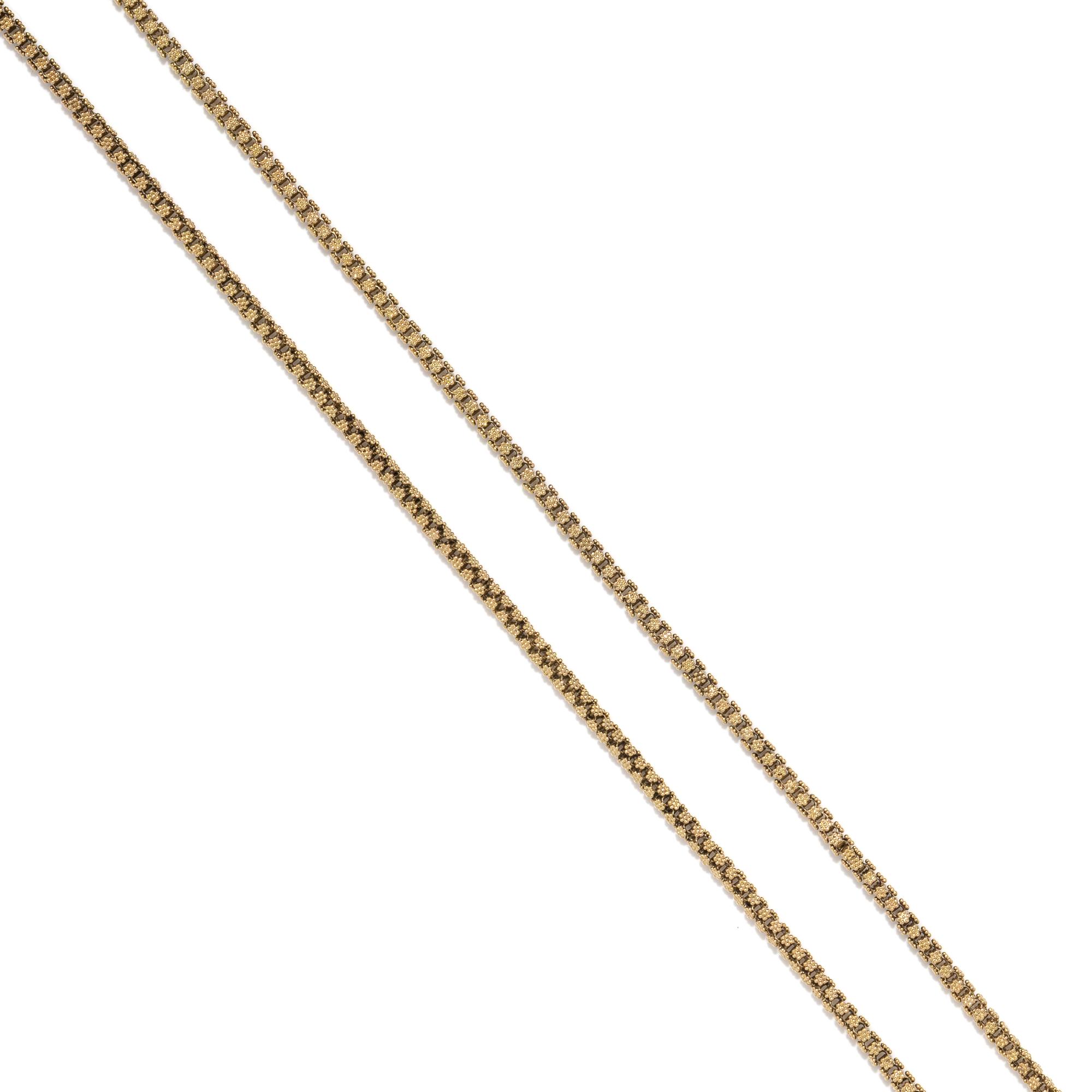 YELLOW GOLD FANCY LINK NECK CHAIN