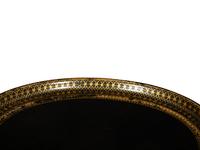 A Regency Style Black and Gilt Decorated Lacquer Tray Top Table