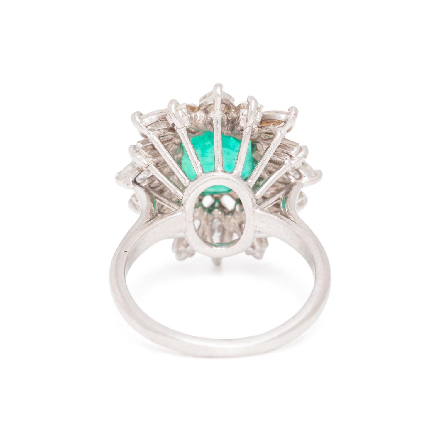 COLOMBIAN EMERALD AND DIAMOND RING