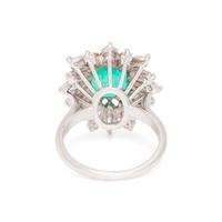 COLOMBIAN EMERALD AND DIAMOND RING