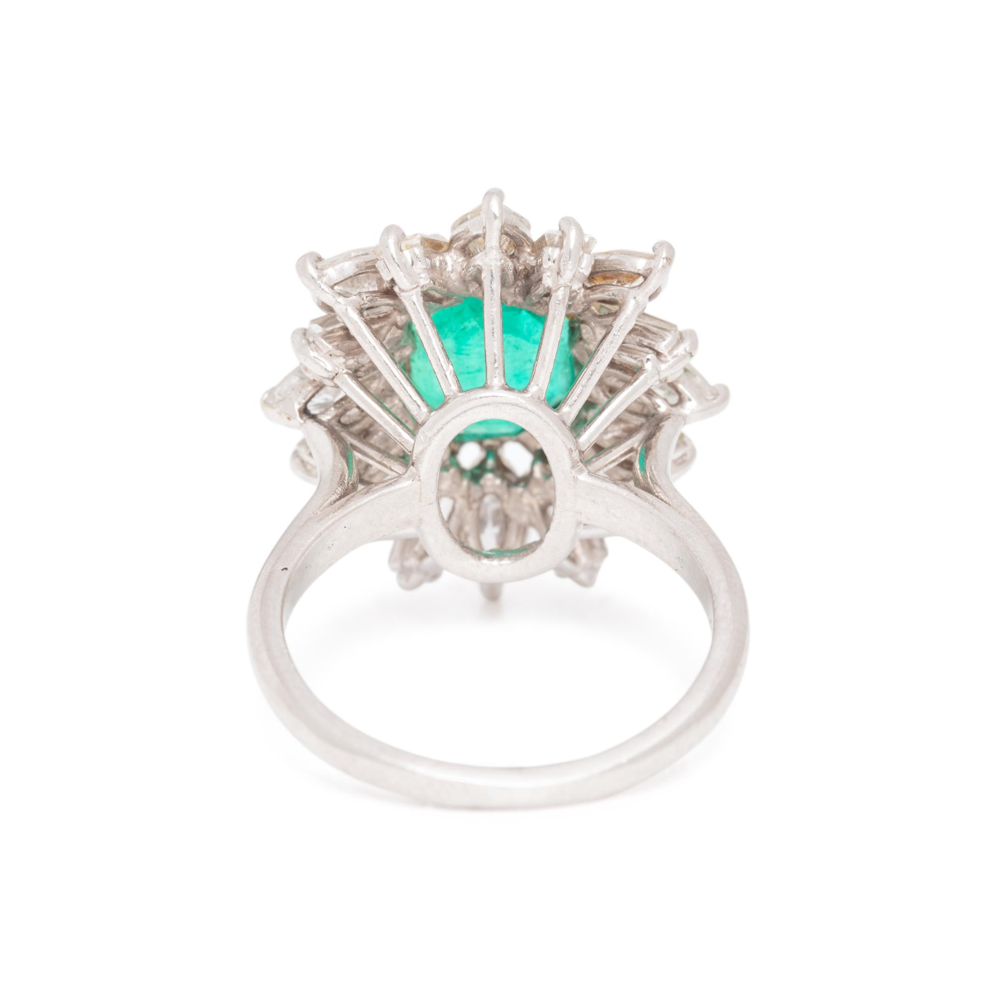 COLOMBIAN EMERALD AND DIAMOND RING