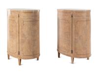 A Pair of Baker Burlwood Cabinets