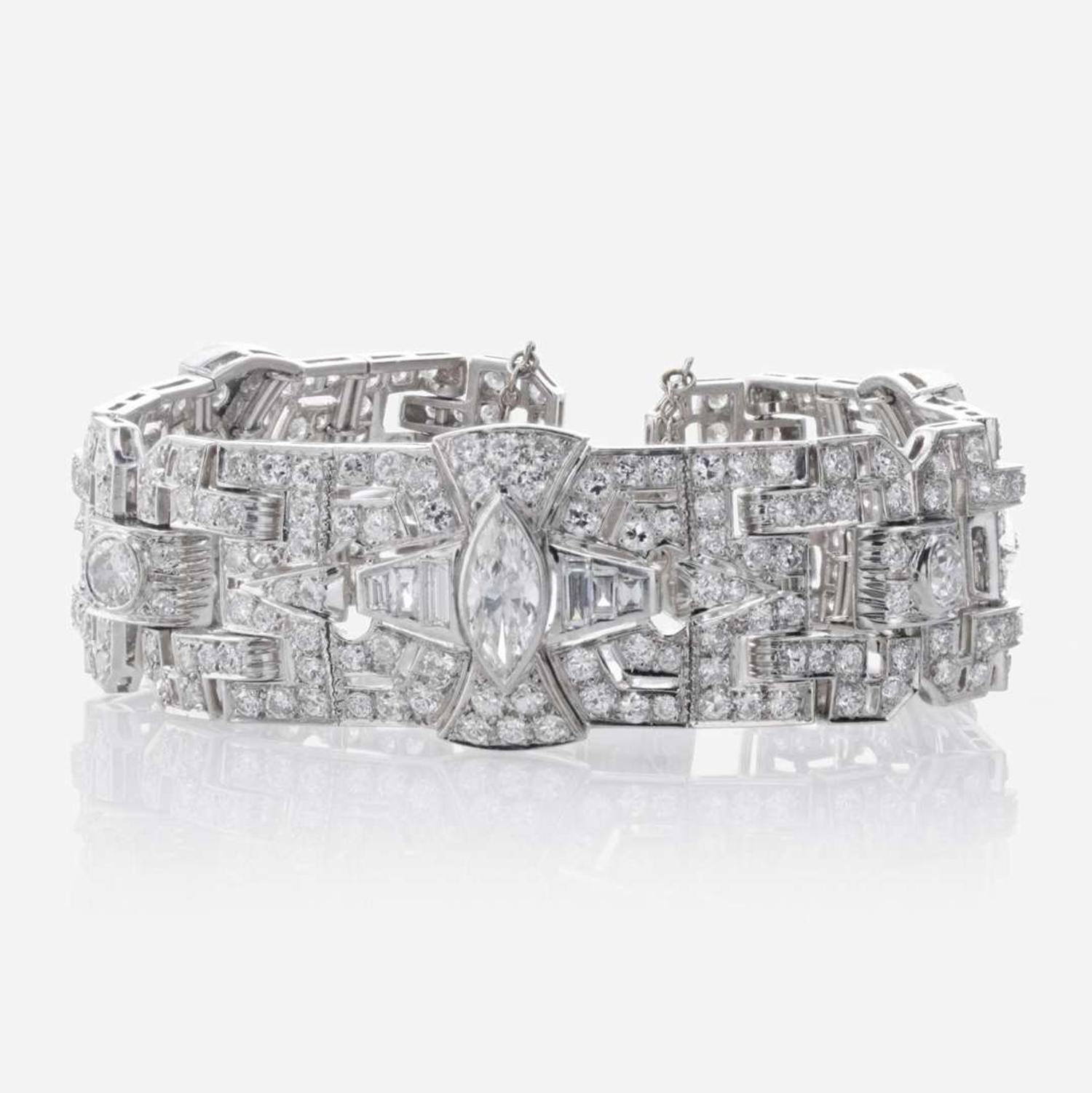 A Diamond and Platinum Bracelet