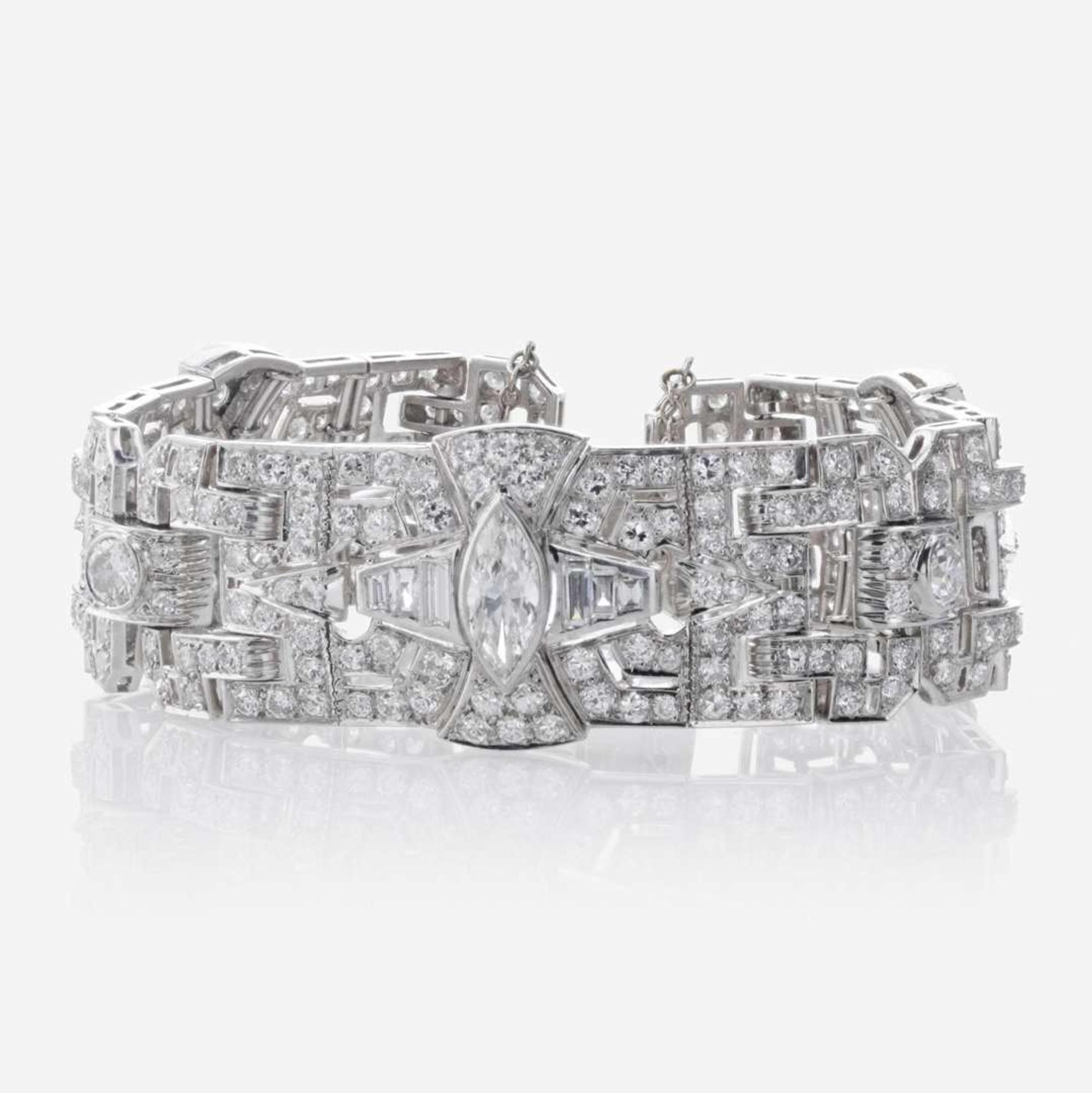 A Diamond and Platinum Bracelet