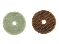 Two Chinese Celadon Jade Bi Disks