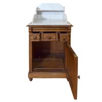 A Pine and Marble Cabinet 22.5" W x 23" D x 44.5" H — France, Late 19th Century