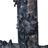 A Cast Iron Crucifix 27.5" W x 5" D x 55" H — France, Circa 1900