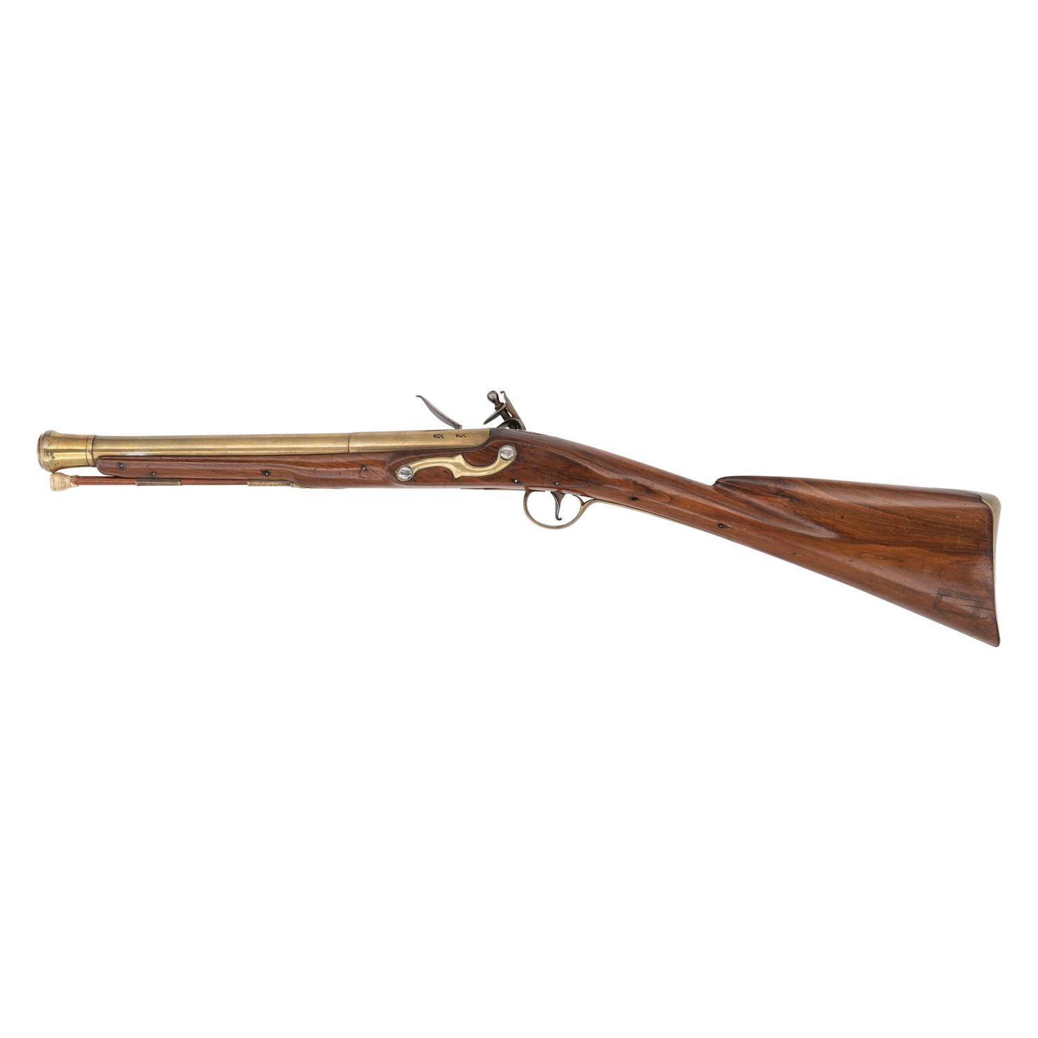 English Brass Barrel Flintlock Coaching Carbine (Blunderbuss) Marked Joiner