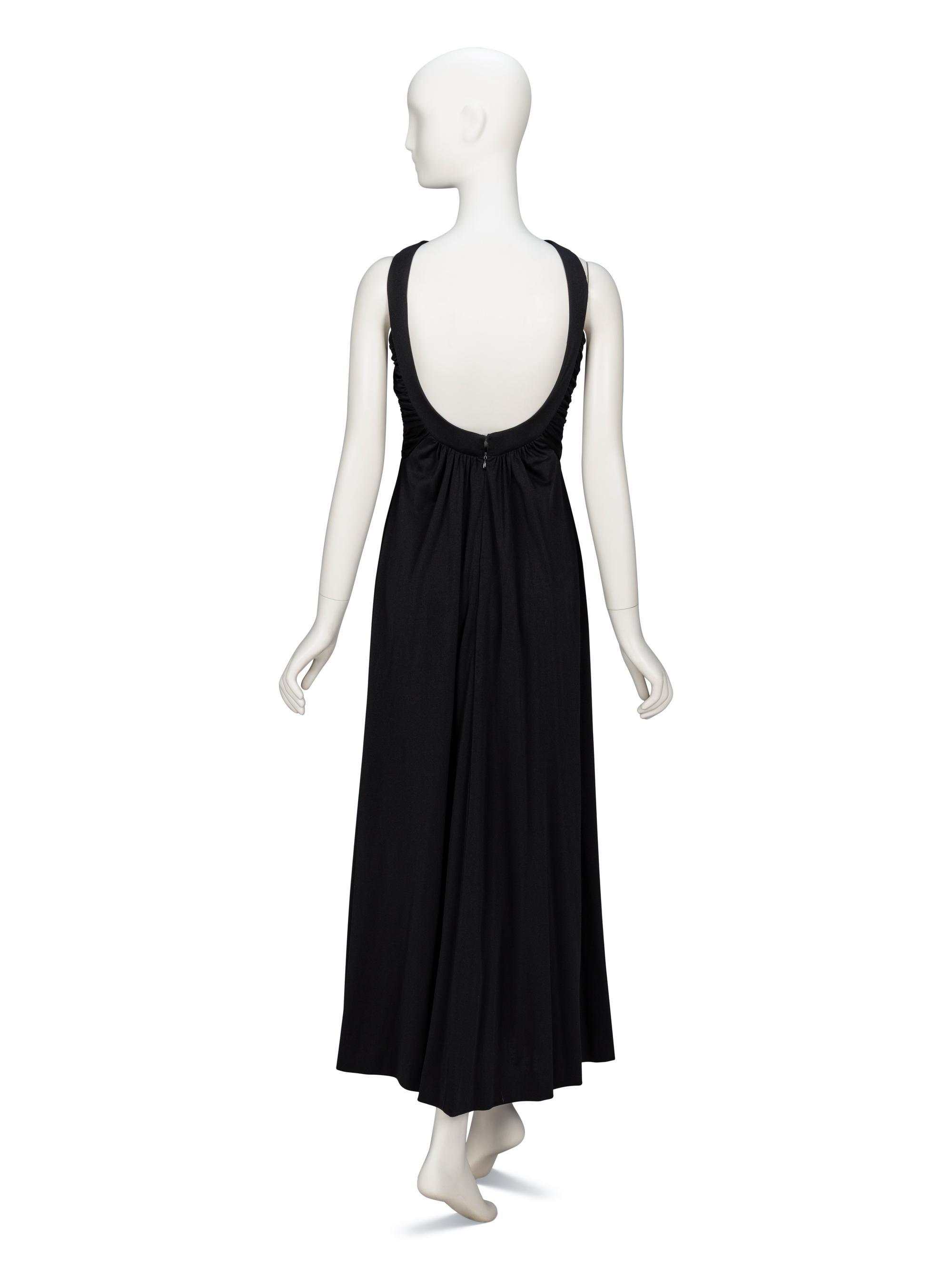 Estévez, Black Jersey Halter Dress