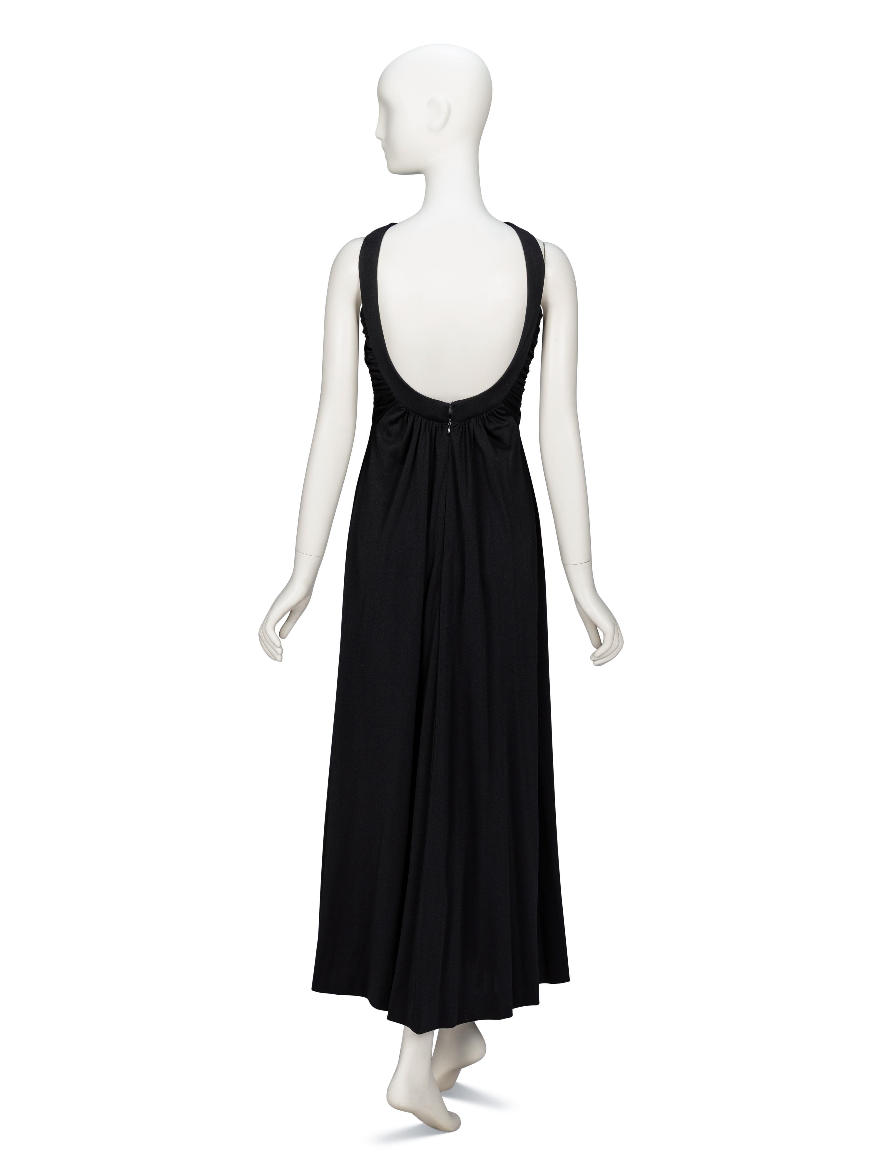 Estévez, Black Jersey Halter Dress
