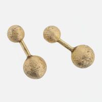 Two pairs of 14K yellow gold cufflinks
