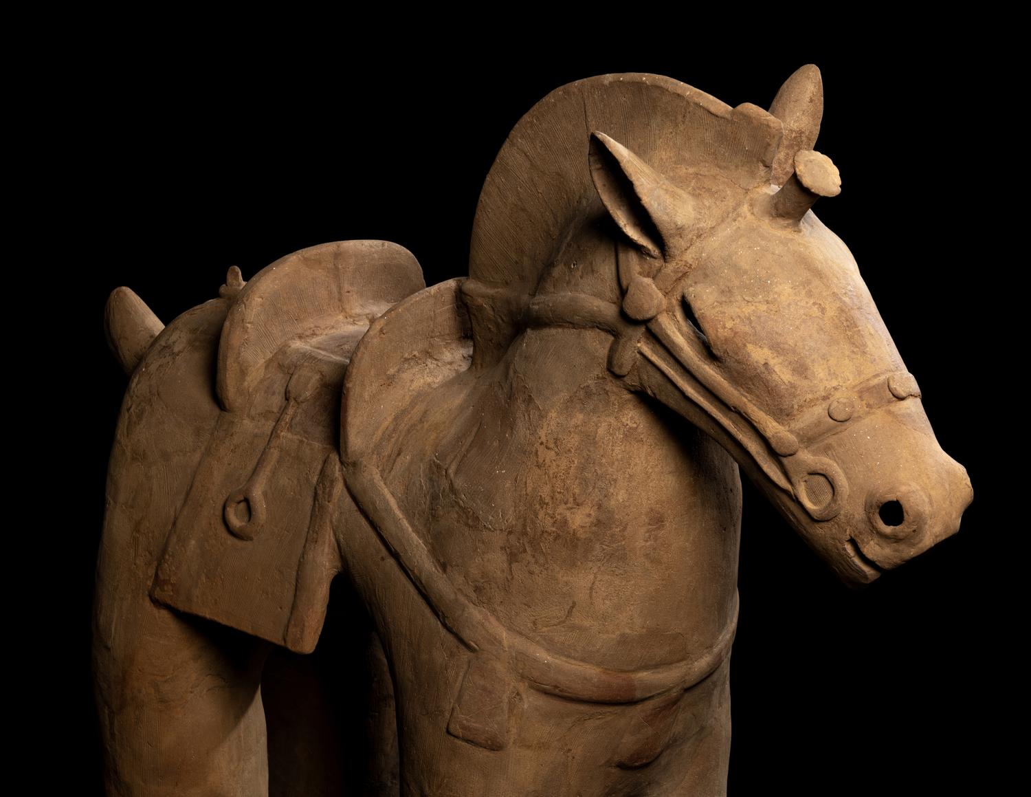 A Japanese Haniwa Model of a Horse, Kofun Period 日本古墳時代 埴輪大陶馬