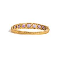 AMETHYST AND YELLOW GOLD BANGLE BRACELET