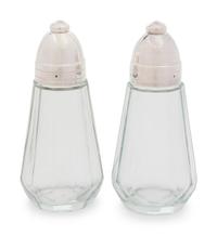 A Pair of Christofle Silver-Plate Mounted Glass Casters