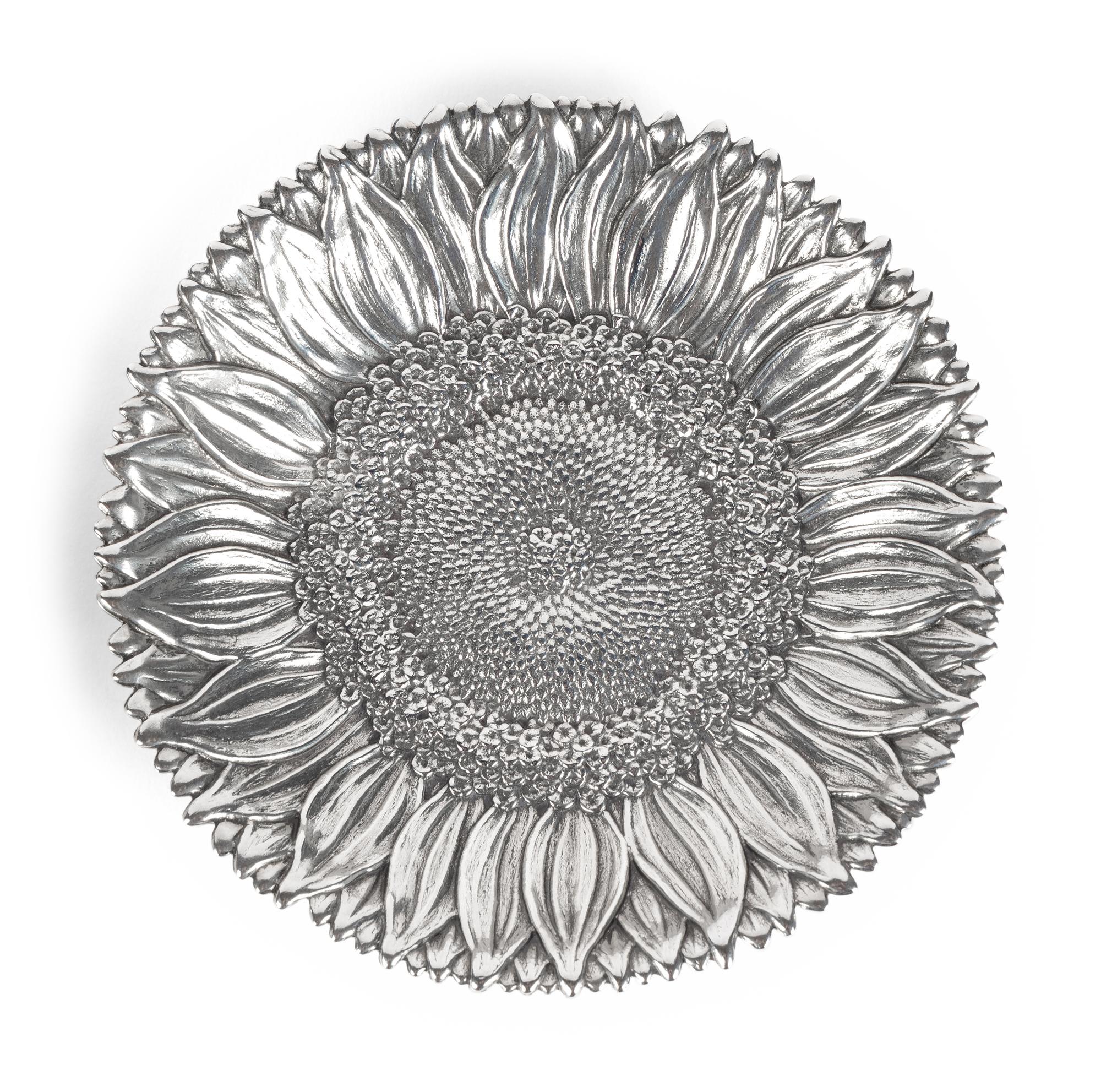 Two Buccellati Silver Sunflower Plates