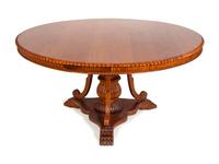 A Regency Style Carved Rosewood Tilt-Top Breakfast Table — 20TH CENTURY