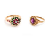 COLLECTION OF GEMSTONE RINGS