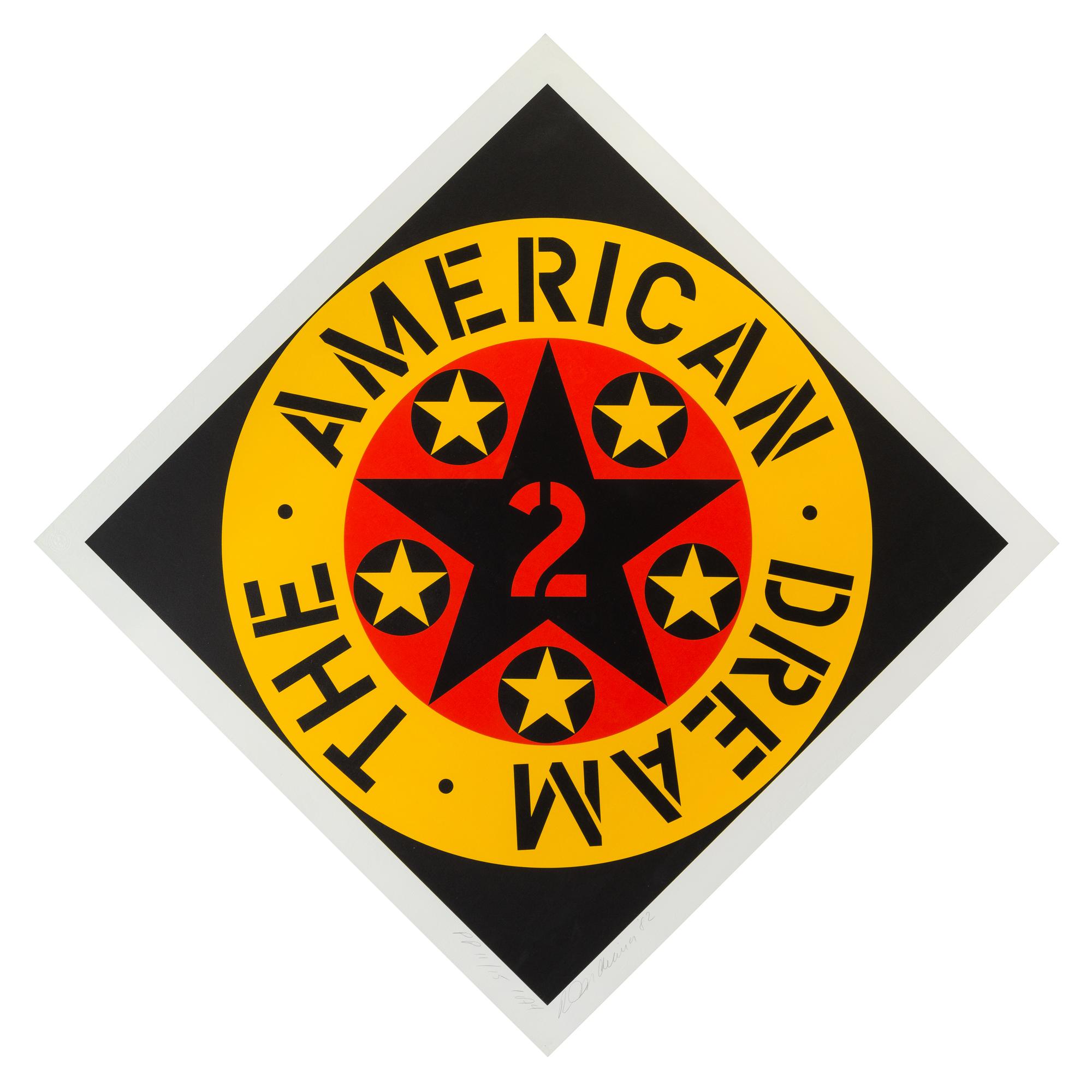 Robert Indiana, (American, b. 1928), American Dream #2, (suite of four) 1982