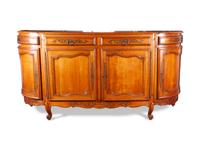 A Louis XV Provincial Style Fruitwood Serving Cabinet