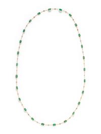 YELLOW GOLD, EMERALD AND DIAMOND NECKLACE