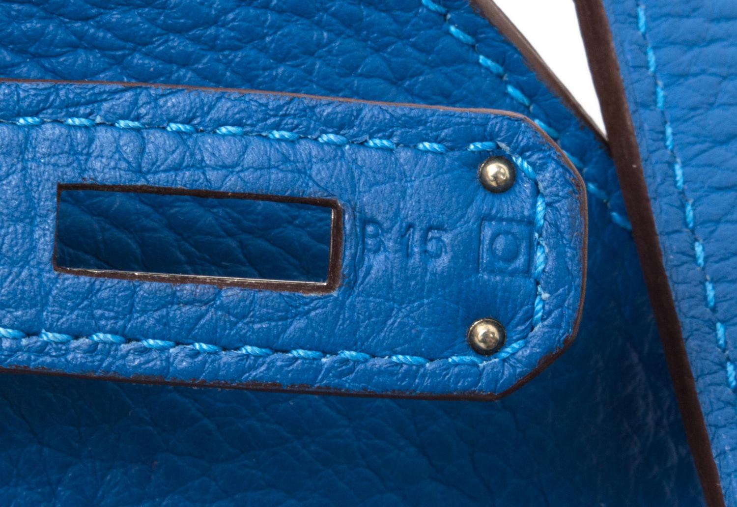 An Hermes Mykonos Taurillon Clemence 28cm Jypsiere Handbag, 11" x 8.5" x 5".
