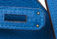 An Hermes Mykonos Taurillon Clemence 28cm Jypsiere Handbag, 11" x 8.5" x 5".