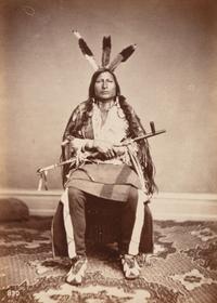 [SHINDLER, Antonio Zeno (1823-1899), photographer]. Photograph of Iron Black Bird, Yankton Dakota. [Washington, DC, 1867].