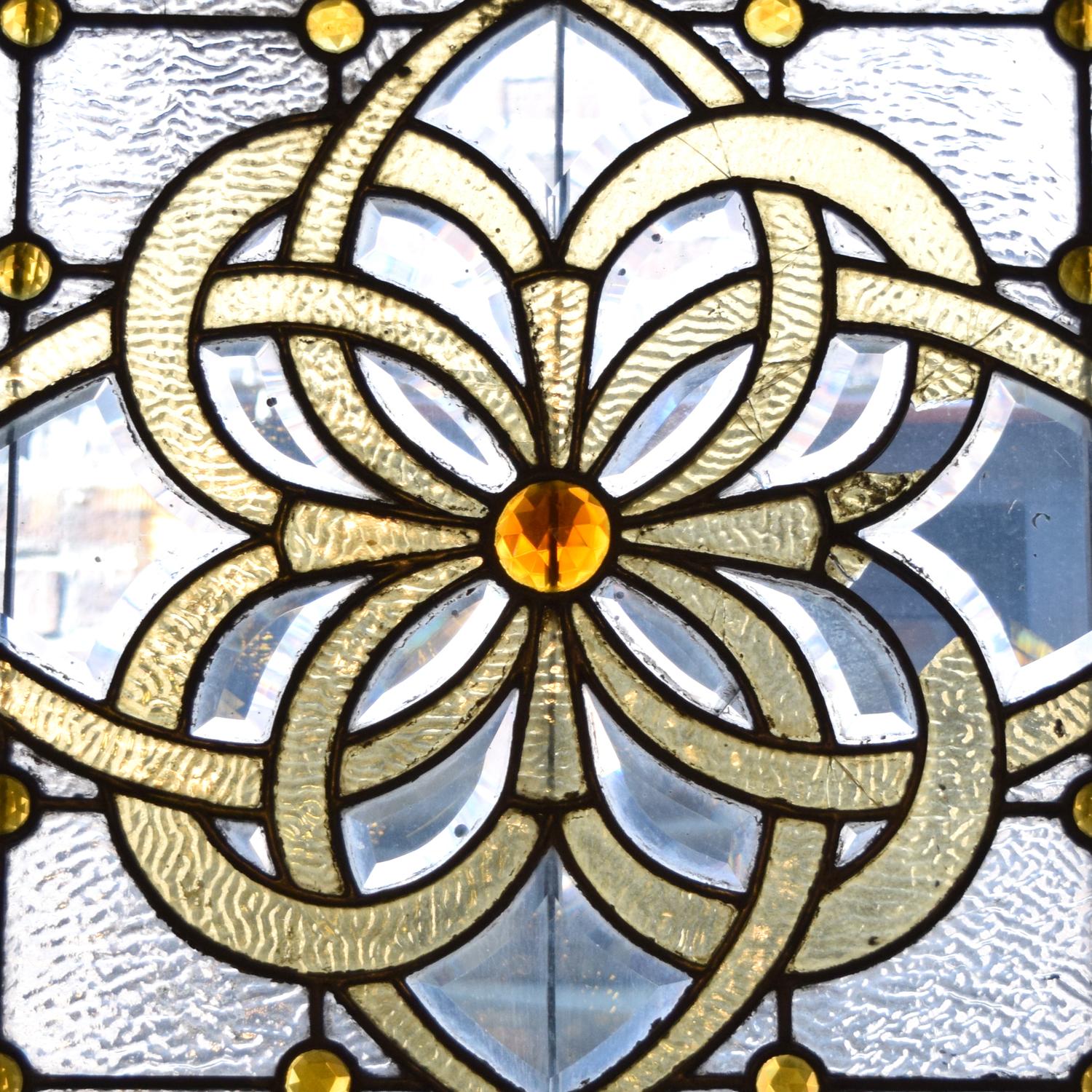 A Stained Glass Window 47" W x 1" D x 36" H — United States, 19th Century