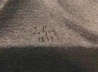 T. Goy Drawing of a Sculptural Relief, 1859 charcoal on paper