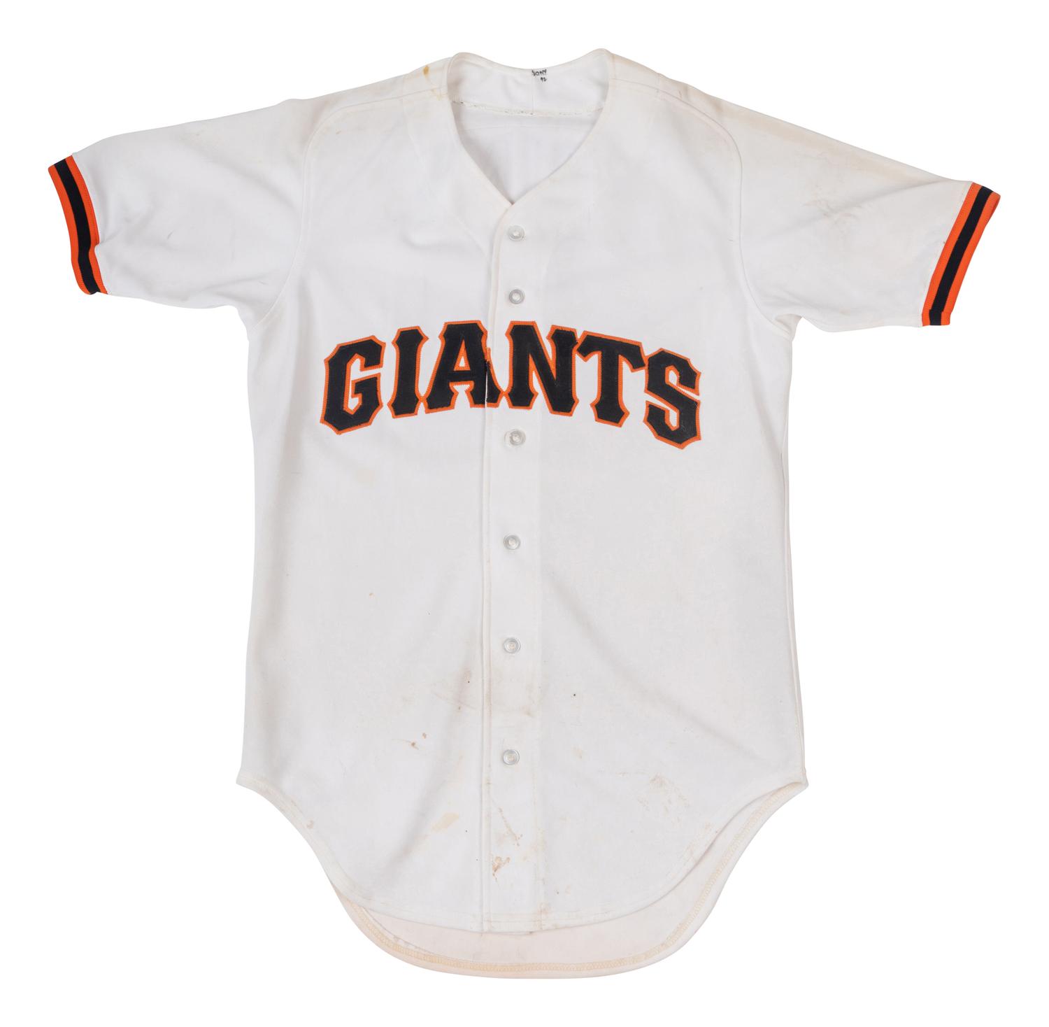 A Benicio Del Toro Screen Worn San Francisco Giants Primo Jersey Movie Prop from "The Fan"