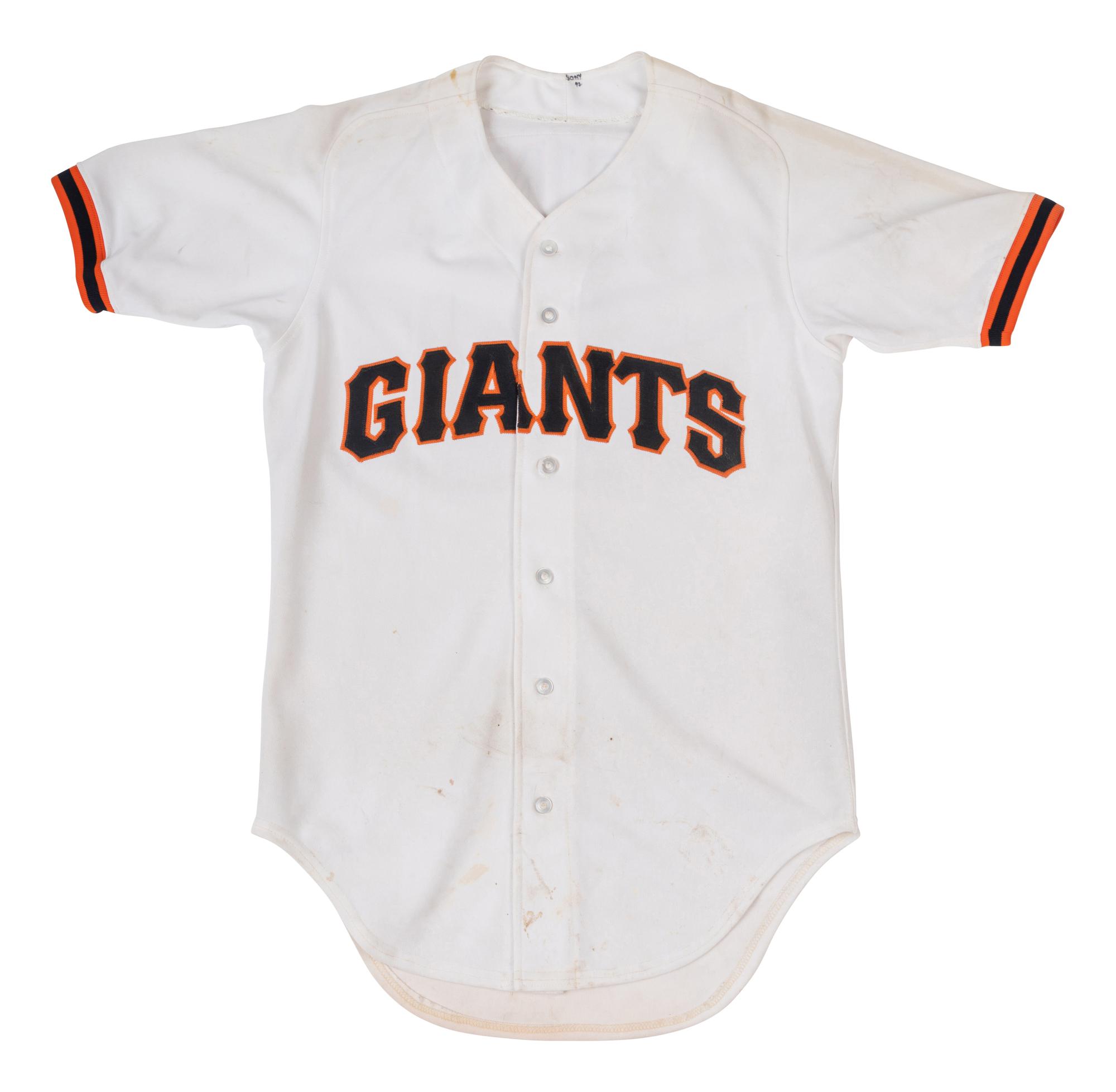 A Benicio Del Toro Screen Worn San Francisco Giants Primo Jersey Movie Prop from "The Fan"