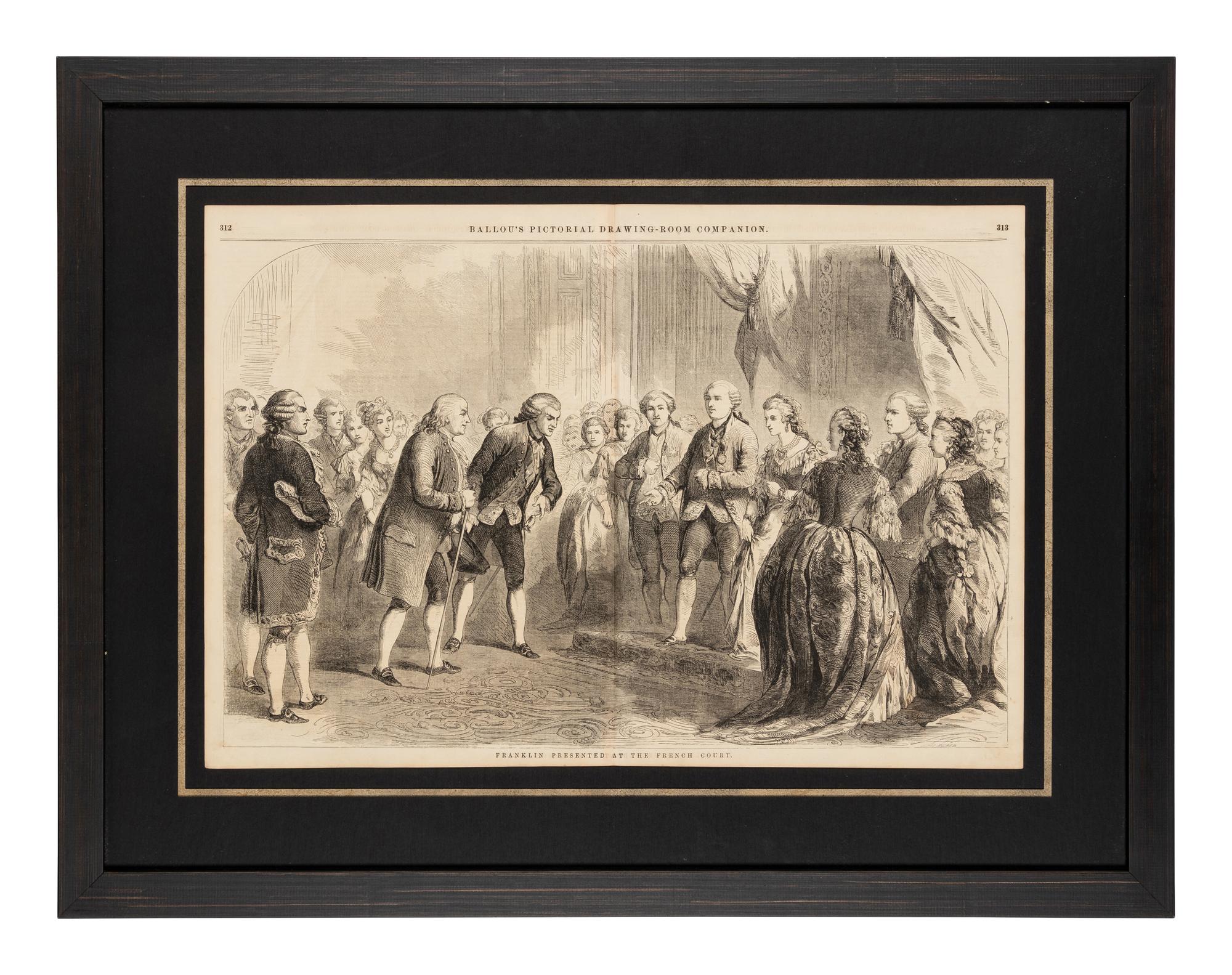 [FRANKLIN, Benjamin (1706-1790.] ANDREW, John, engraver. Franklin Presented at the French Court.