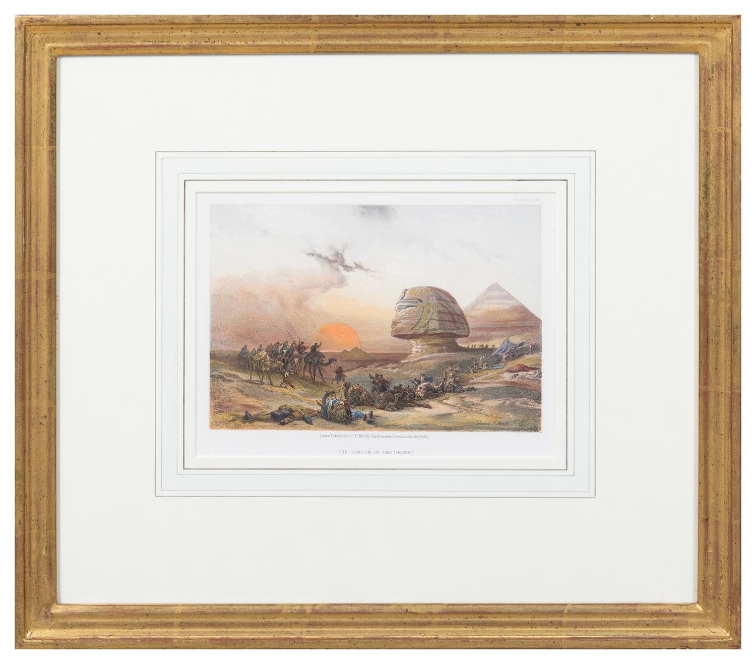 A Set of Six Hand Colored Lithographs Largest: 6 3/4 x 9 1/4 inches (visible). — DAVID ROBERTS (SCOTTISH, 1796-1864)