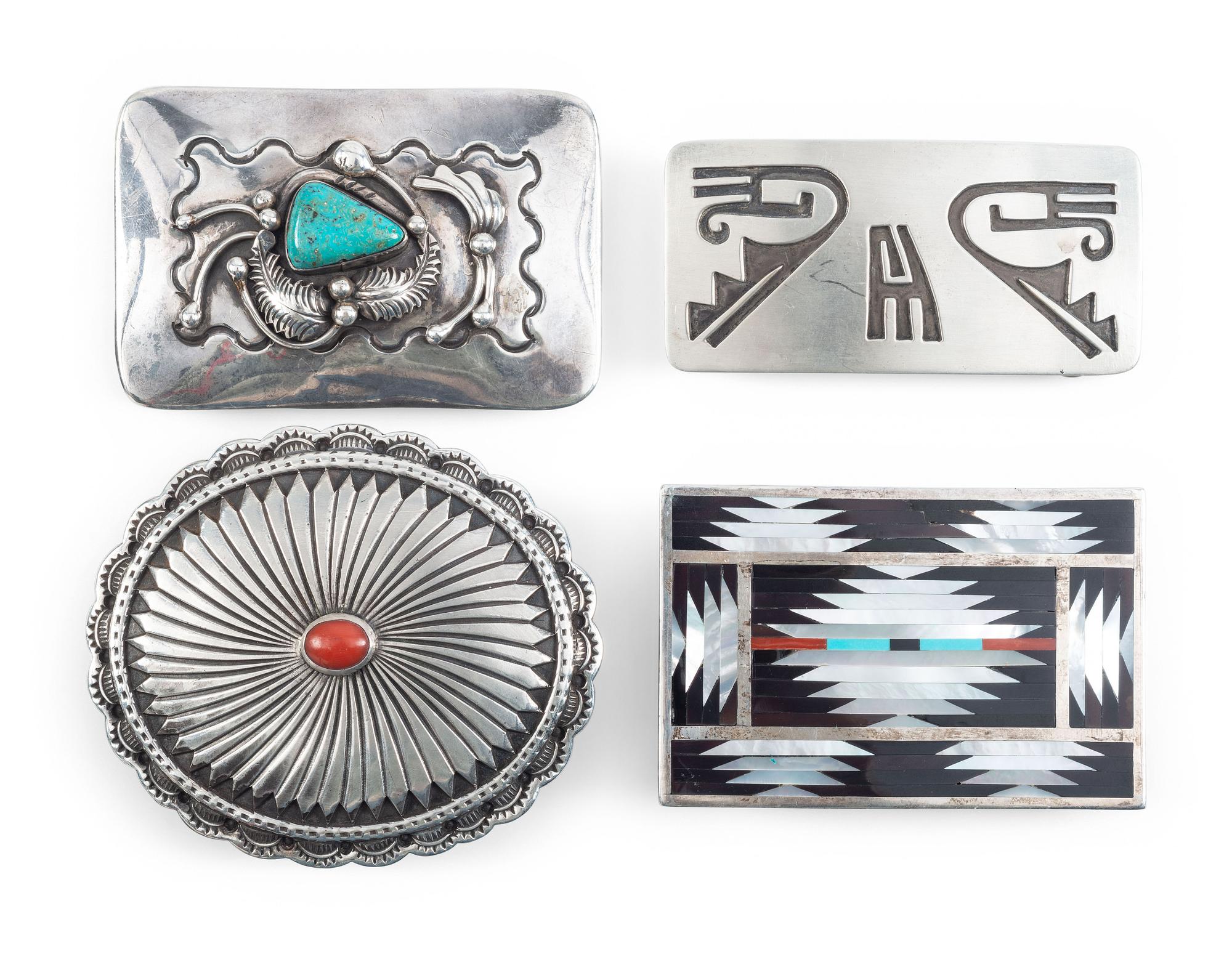 Navajo, Zuni, and Hopi Belt Buckles