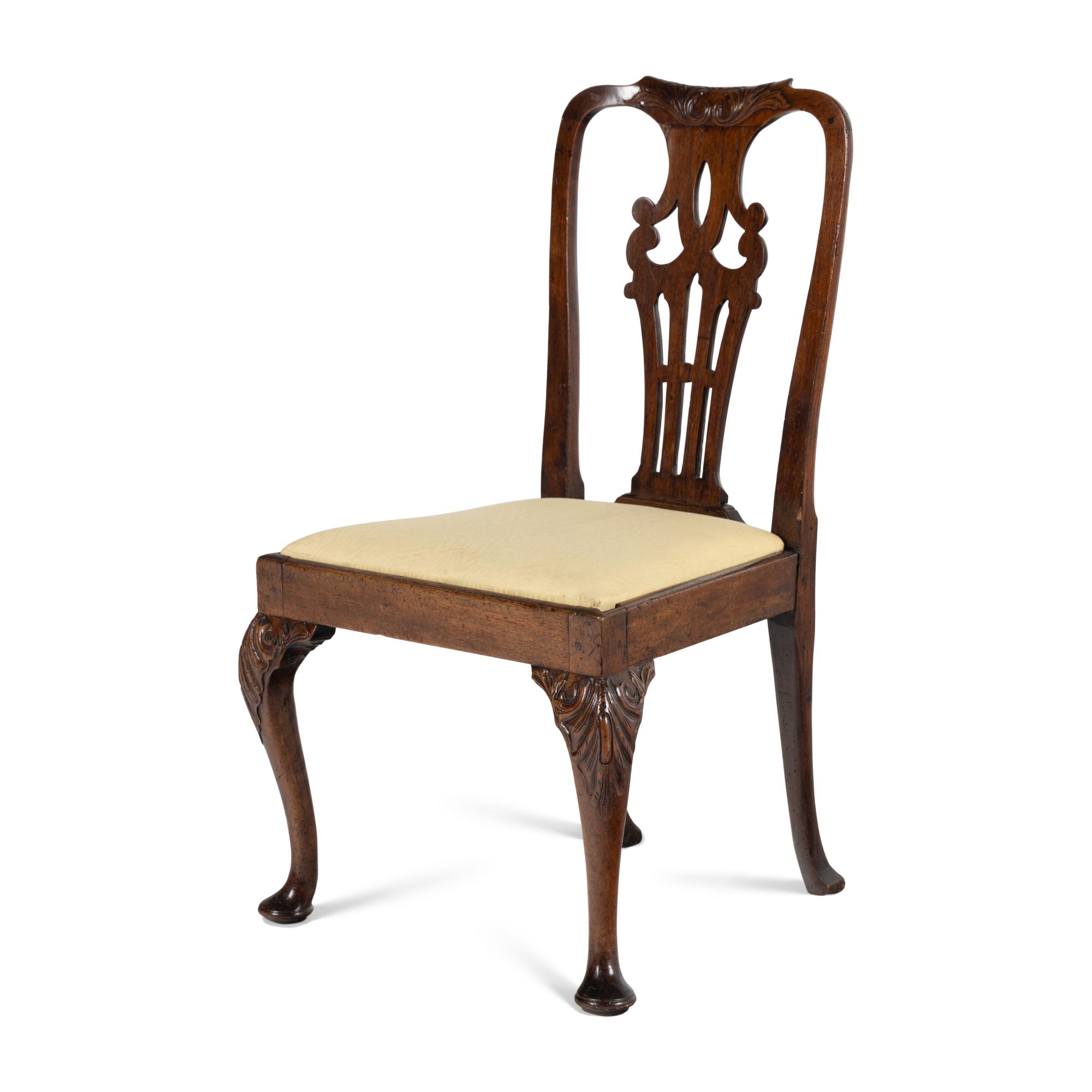 A George II Walnut Side Chair