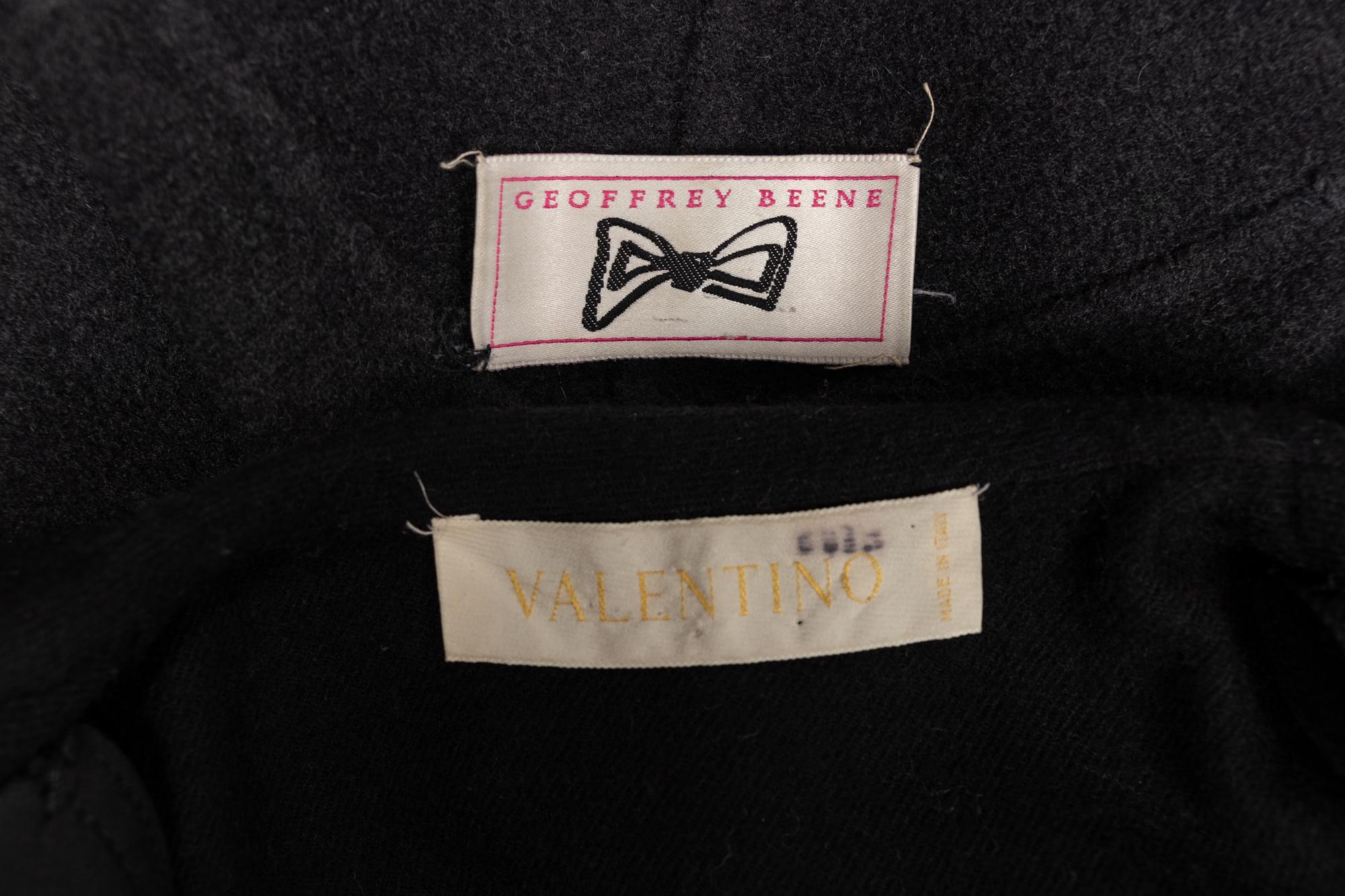 Two Designer Coats by Valentino and Geoffrey Beene, 1990s-2000s