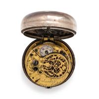 SILVER OPEN FACE POCKET WATCH
