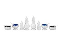 Two American Silver Salt and Pepper Sets