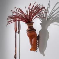 Jenny Pohlman & Sabrina Knowles (American, b. 1960 | b. 1955) — Spirited Warrior , from the Carved Head Series, 2003