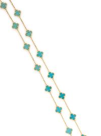 TREATED TURQUOISE AND YELLOW GOLD NECKLACE