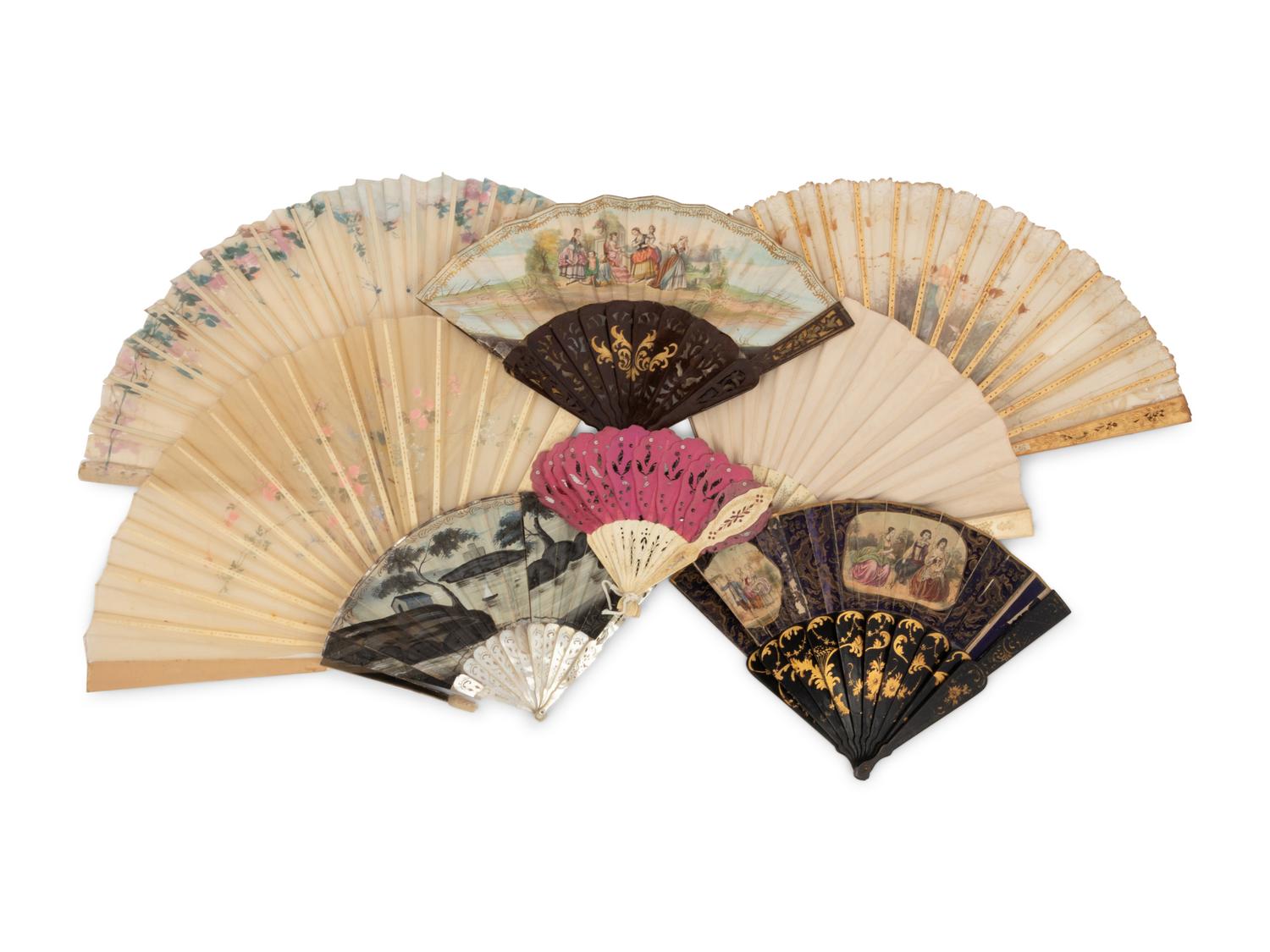A Collection of Eight Fans