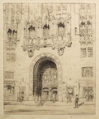 [CHICAGO ARCHITECTURE]. A group of 10 drypoint etchings by Otto J. Schnieder, Karl Warren, S. Chester Danforth and others, including:
