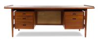 A Teak Desk, Arne Vodder for Sibast Furniture Height 29 1/2 x width 80 x depth 36 1/2 inches.