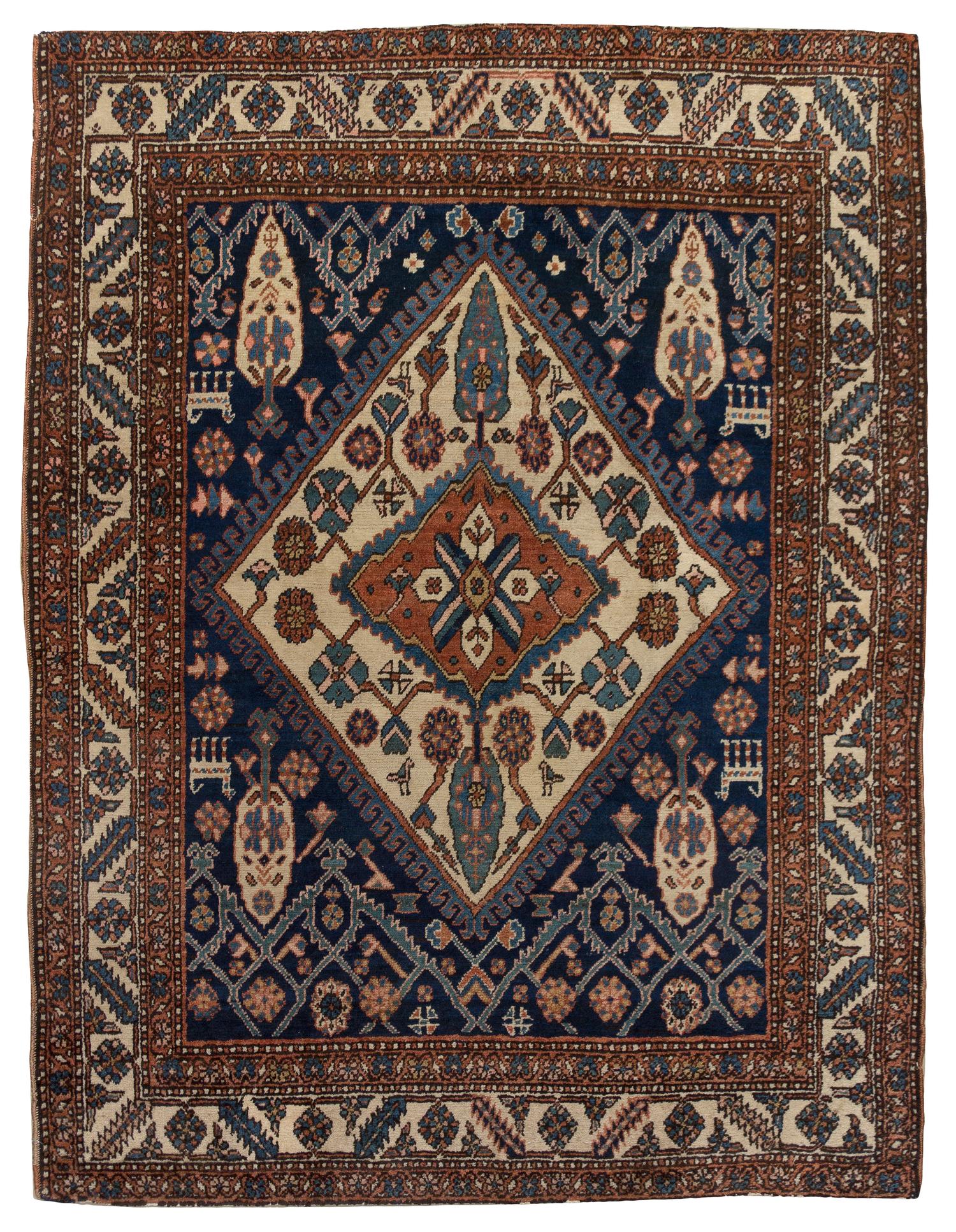 A Persian Heriz Wool Rug, 6 feet x 4 feet 8 inches.